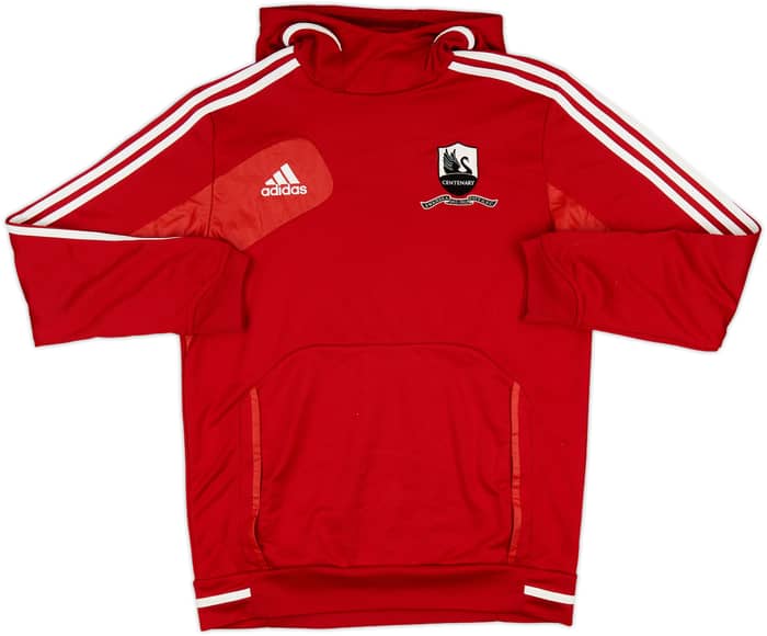 2012-13 Swansea adidas Hooded Sweat Top - 9/10 - (L)