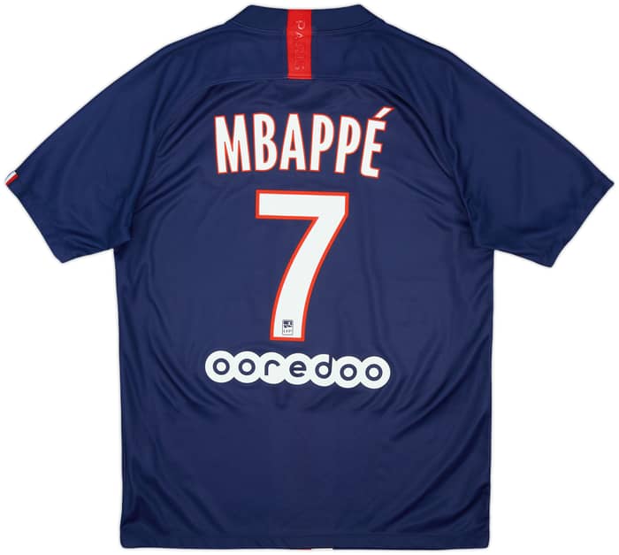 2019-20 Paris Saint-Germain Home Shirt Mbappe #7 - 9/10 - (M)
