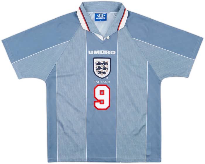1996-97 England Away Shirt Shearer #9 - 9/10 - (M)