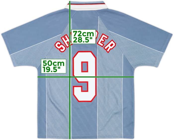 1996-97 England Away Shirt Shearer #9 - 9/10 - (M)