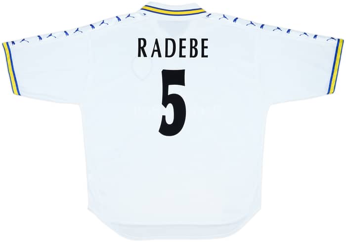 1998-00 Leeds United Home Shirt Radebe #5 - 10/10 - (XL)
