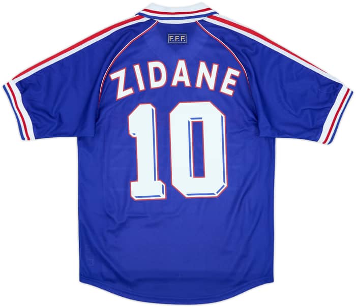 1998-00 France Home Shirt Zidane #10 - 8/10 - (S)
