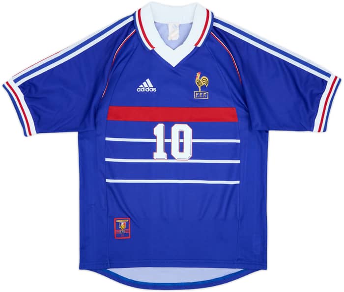 1998-00 France Home Shirt Zidane #10 - 8/10 - (S)