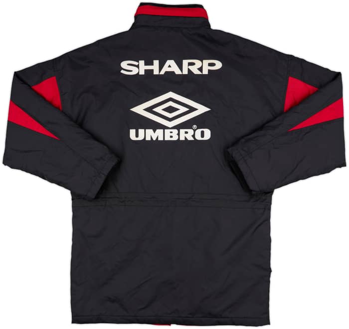 1992-93 Manchester United Umbro Padded Bench Coat - 7/10 - (S)