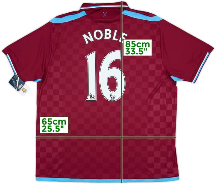 2009-10 West Ham Home Shirt Noble #16 (XXL)
