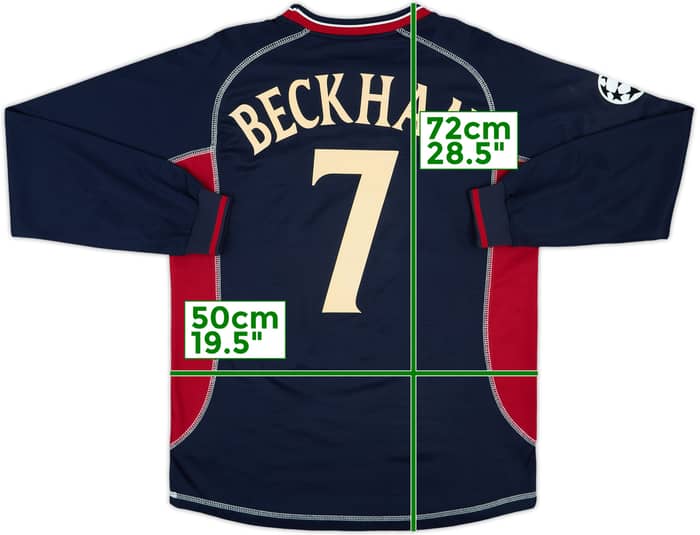 2000-01 Manchester United Third L/S Shirt Beckham #7 - 7/10 - (M)