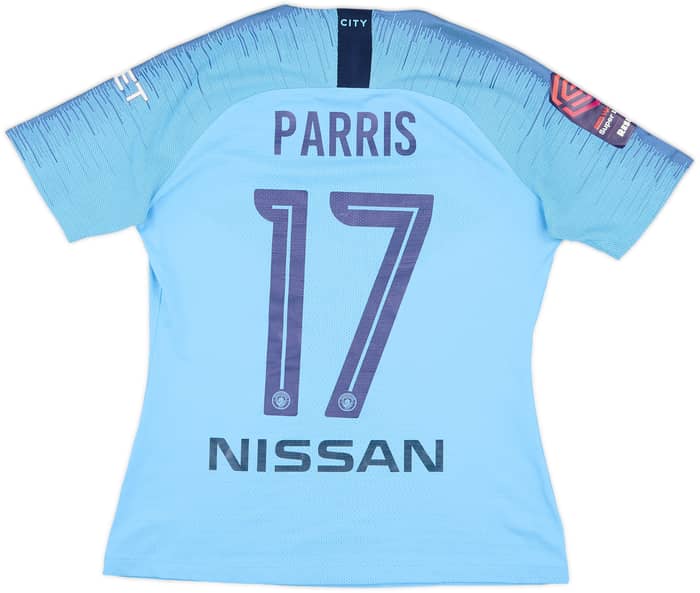 2018-19 Manchester City Women Match Issue Home Shirt Parris #17