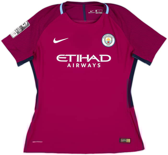 2017-18 Manchester City Women Match Issue Away Shirt Christiansen #11
