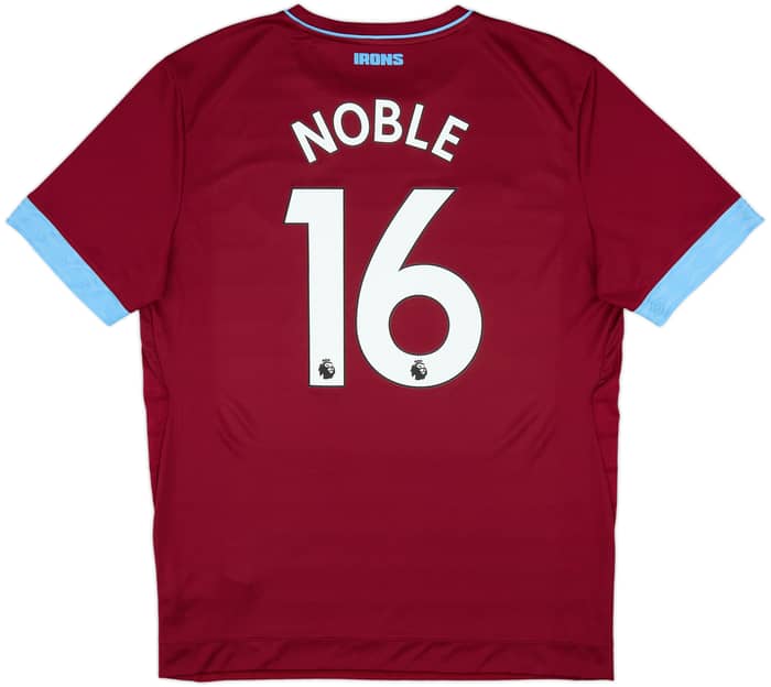 2018-19 West Ham Home Shirt Noble #16 - 10/10 - (XL)
