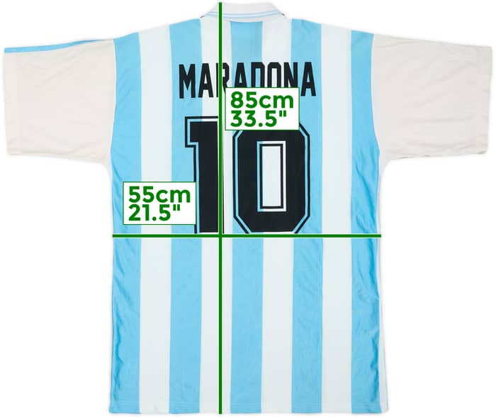 1994 Argentina Home Shirt Maradona #10 - 6/10 - (XL)