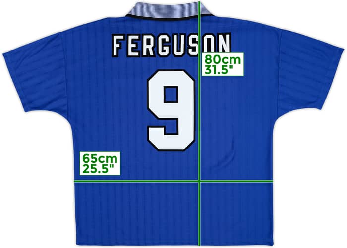 1995-97 Everton Home Shirt Ferguson #9 - 8/10 - (XXL)