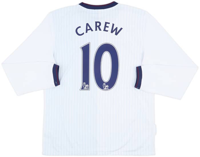 2009-10 Aston Villa Away L/S Shirt Carew #10 - 9/10 - (M)