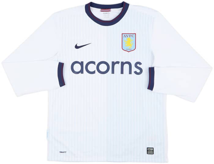 2009-10 Aston Villa Away L/S Shirt Carew #10 - 9/10 - (M)