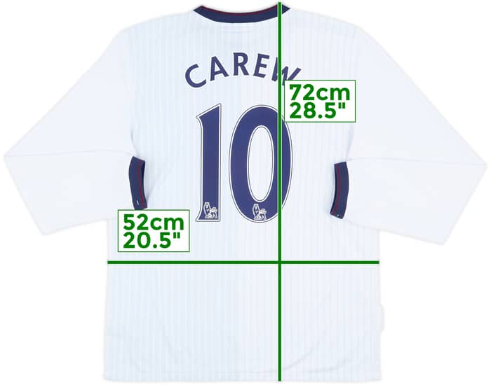 2009-10 Aston Villa Away L/S Shirt Carew #10 - 9/10 - (M)