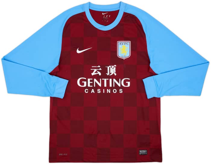 2011-12 Aston Villa Home L/S Shirt Petrov #19 - 5/10 - (M)