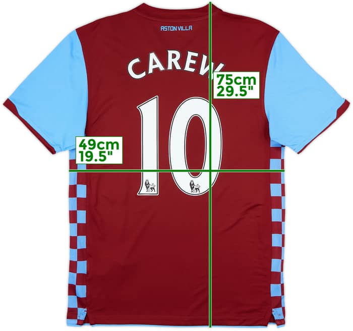 2010-11 Aston Villa Home Shirt Carew #10 - 9/10 - (M)