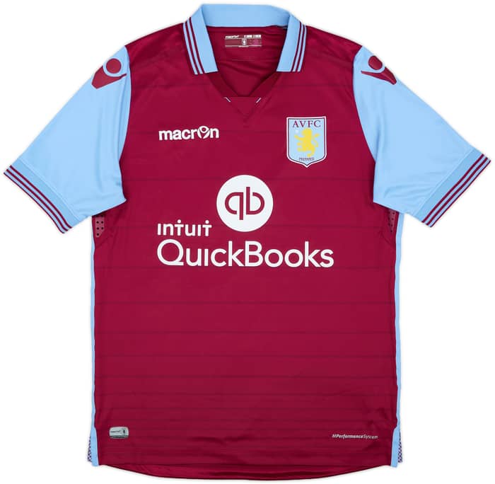 2015-16 Aston Villa Home Shirt Grealish #40 - 7/10 - (M)