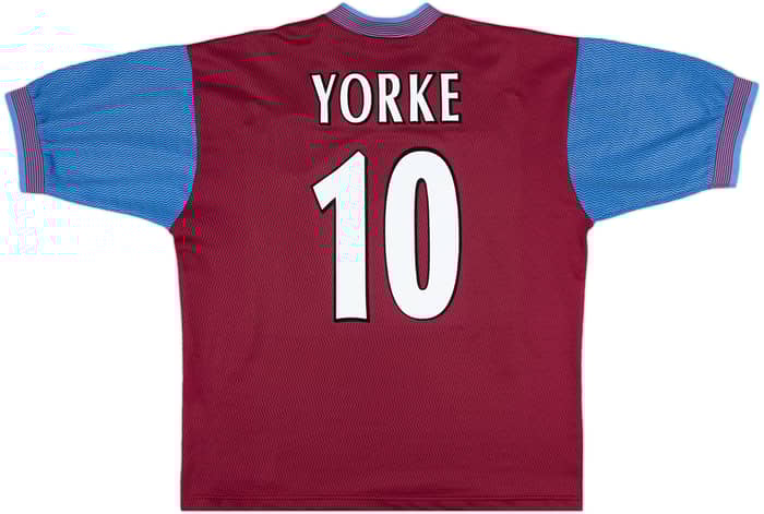 1997-98 Aston Villa Home Shirt Yorke #10 - 8/10 - (L)