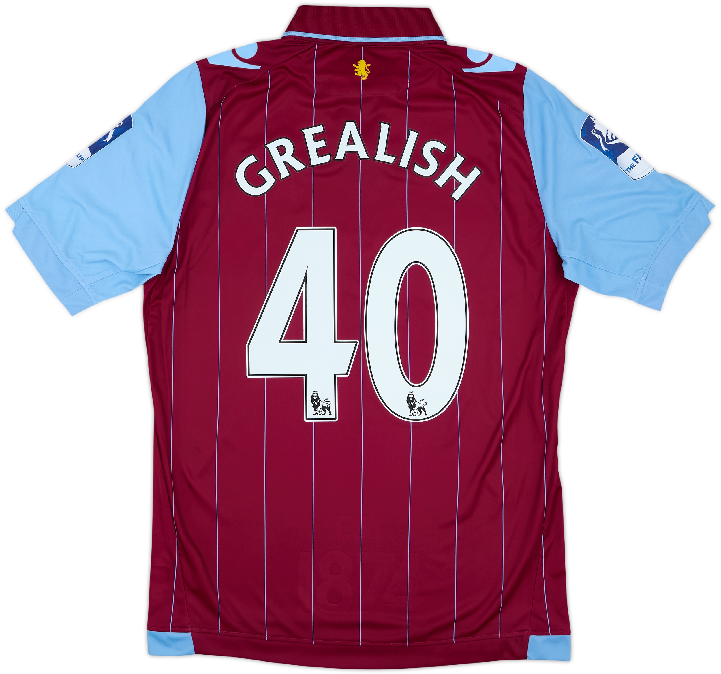 2014-15 Aston Villa 'FA Cup Final' Home Shirt Grealish #40 - 9/10 - (S)
