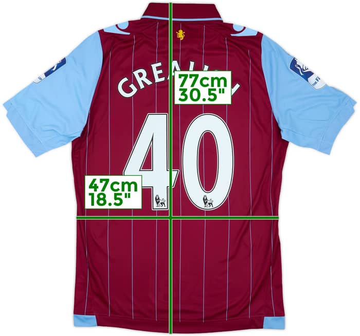 2014-15 Aston Villa 'FA Cup Final' Home Shirt Grealish #40 - 9/10 - (S)