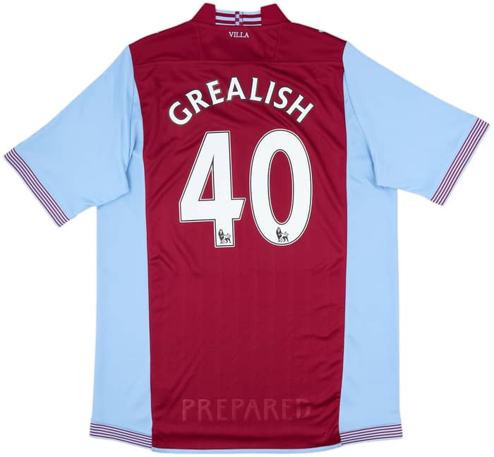 2013-14 Aston Villa Home Shirt Grealish #40 - 10/10 - (3XL)