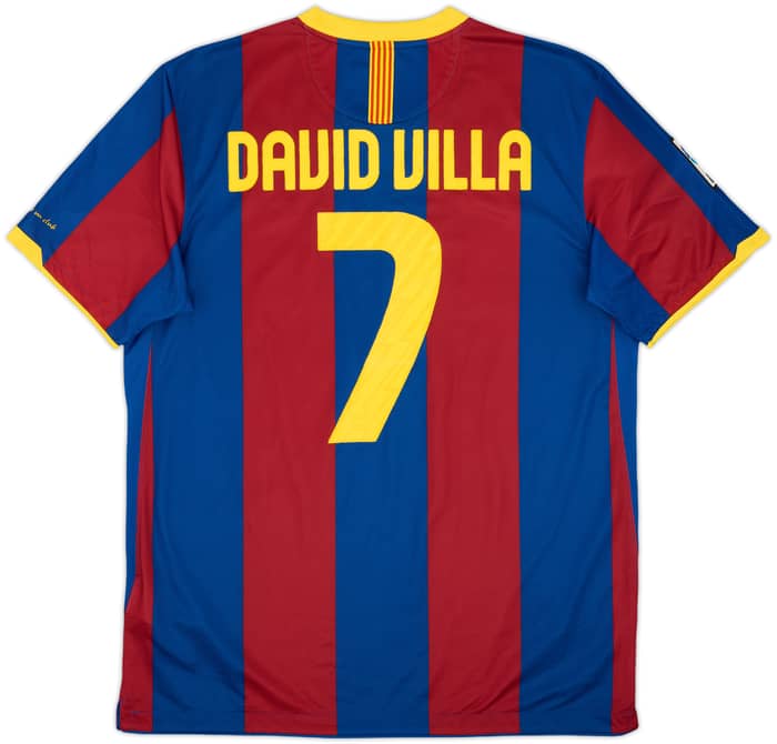 2010-11 Barcelona Home Shirt David Villa #7 - 6/10 - (L)