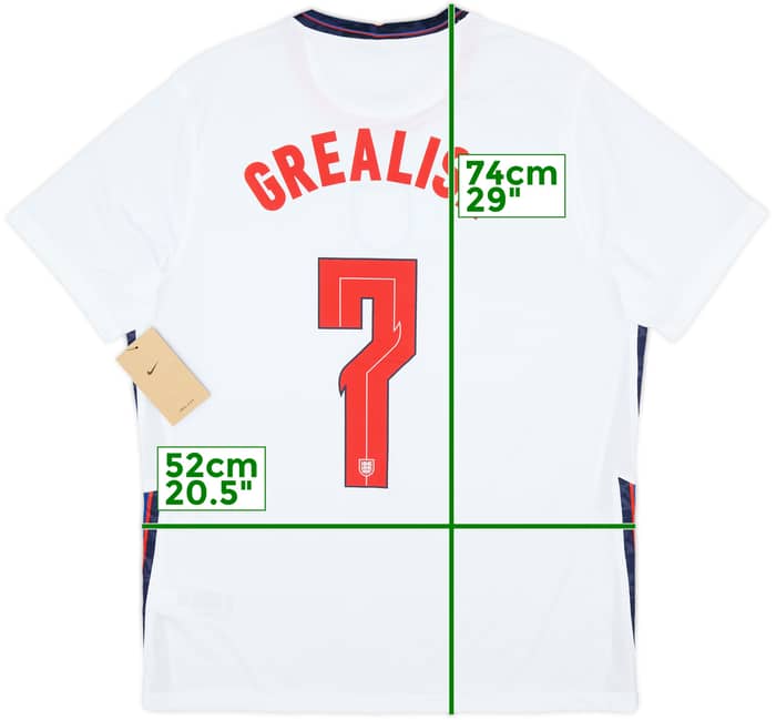 2020-22 England Home Shirt Grealish #7 (L)