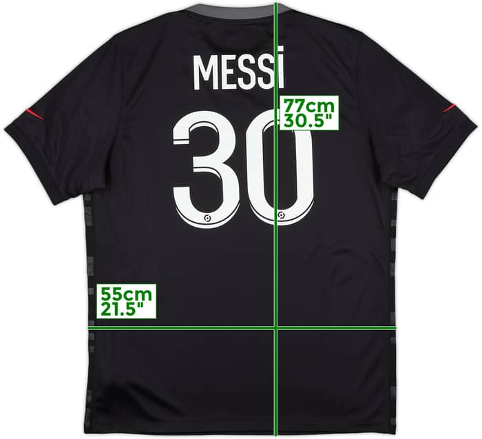 2021-22 Paris Saint-Germain Third Shirt Messi #30 - 10/10 - (L)