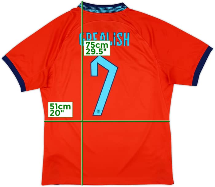 2022-23 England Away Shirt Grealish #7 - 7/10 - (L)