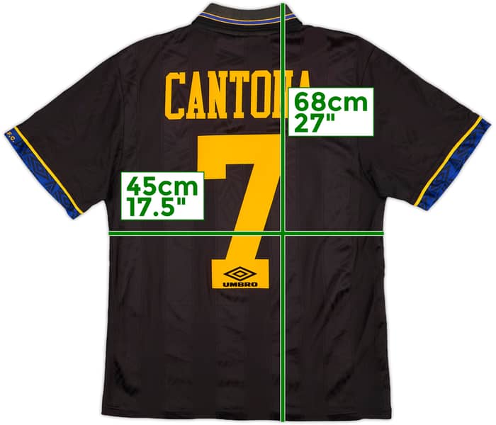 1993-95 Manchester United Away Shirt Cantona #7 - 8/10 - (S)