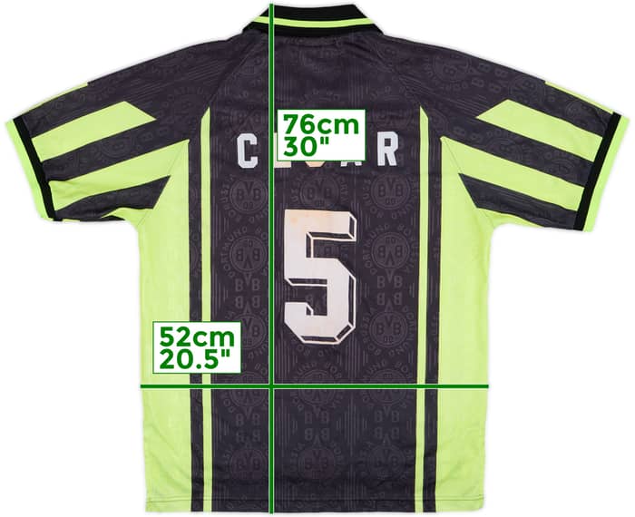 1996-97 Borussia Dortmund Away Shirt Cesar #5 - 7/10 - (M)