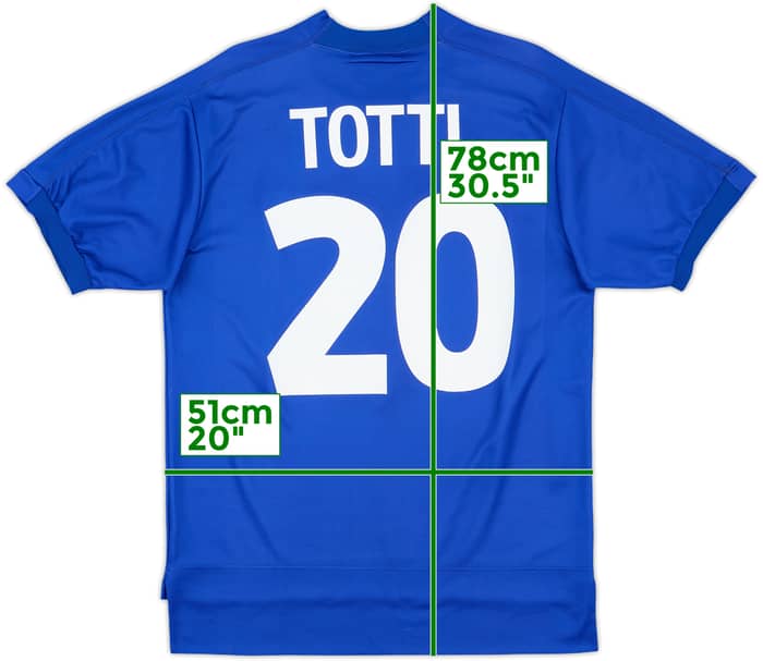 1998-99 Italy Home Shirt Totti #20 - 7/10 - (S)