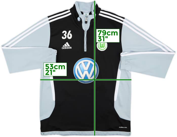 2010-11 Wolfsburg Player Issue 1/4 Zip Track Top #36 - 7/10 - (L)