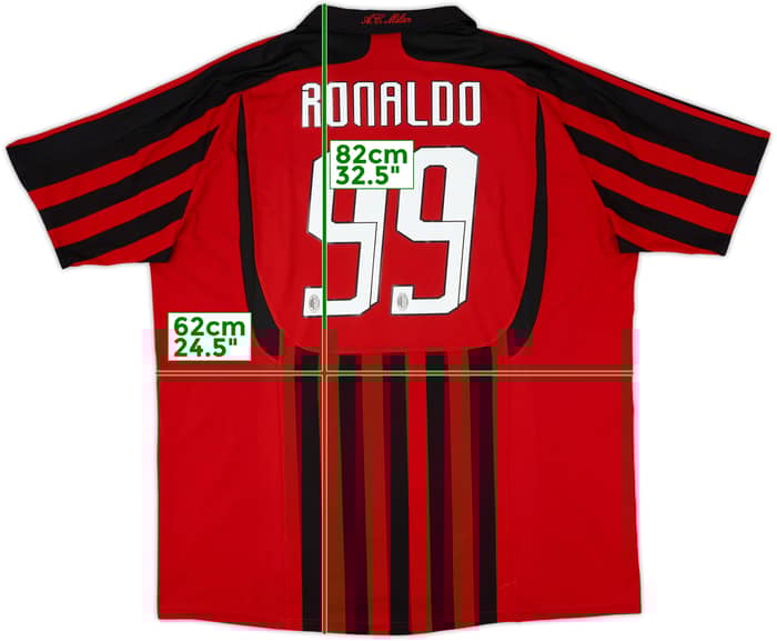 2007-08 AC Milan Home Shirt Ronaldo #99 - 6/10 - (3XL)