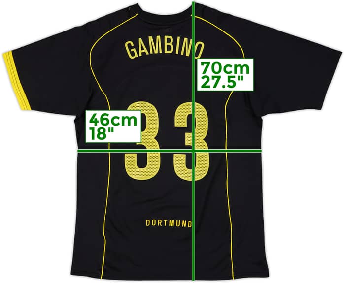 2004-05 Borussia Dortmund Basic Away Shirt Gambino #33 - 7/10 - (XL.Boys)