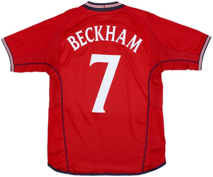 2002-04 England Away Shirt Beckham #7 - 7/10 - (M)