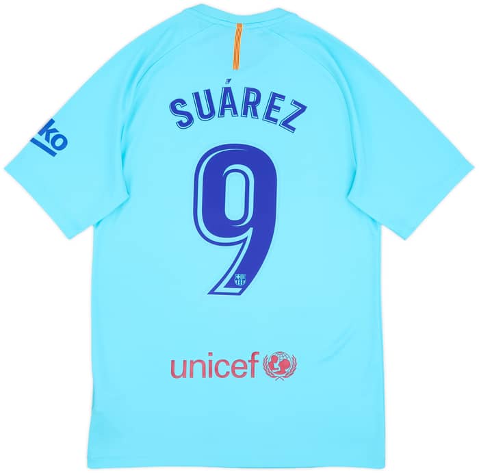 2017-18 Barcelona Basic Away Shirt Suarez #9 - 9/10 - (S)