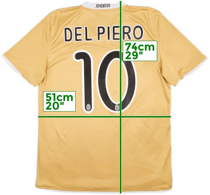2008-09 Juventus Away Shirt Del Piero #10 - 6/10 - (L)