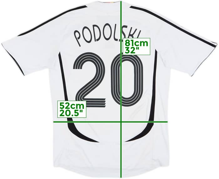 2005-07 Germany Home Shirt Podolski #20 - 8/10 - (M)