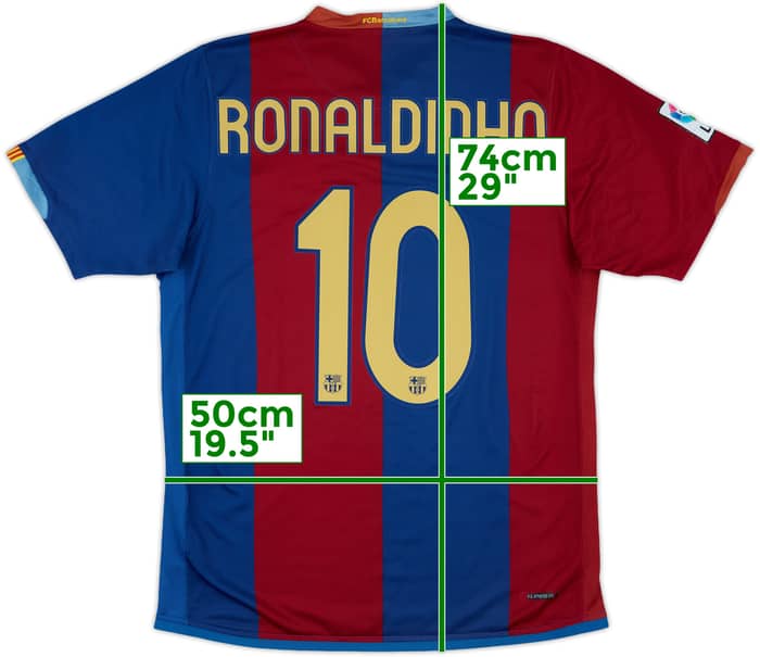 2006-07 Barcelona Home Shirt Ronaldinho #10 - 6/10 - (M)