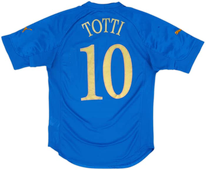 2004-06 Italy Home Shirt Totti #10 - 6/10 - (M)