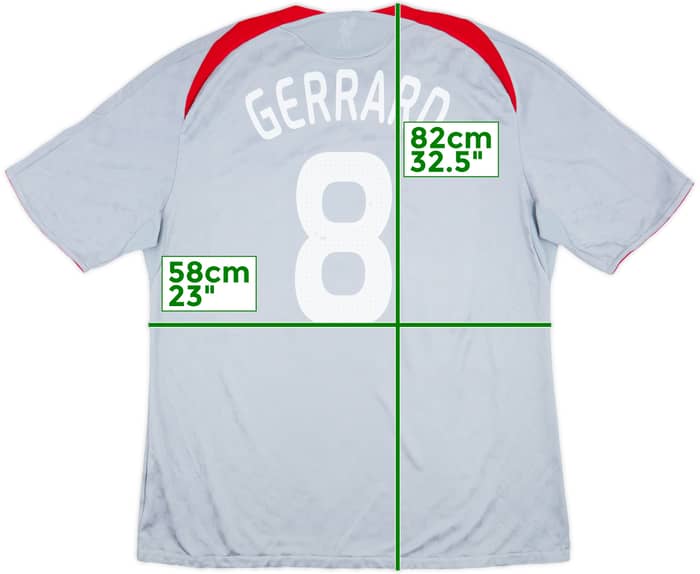 2008-09 Liverpool Away Shirt Gerrard #8 - 6/10 - (XXL)