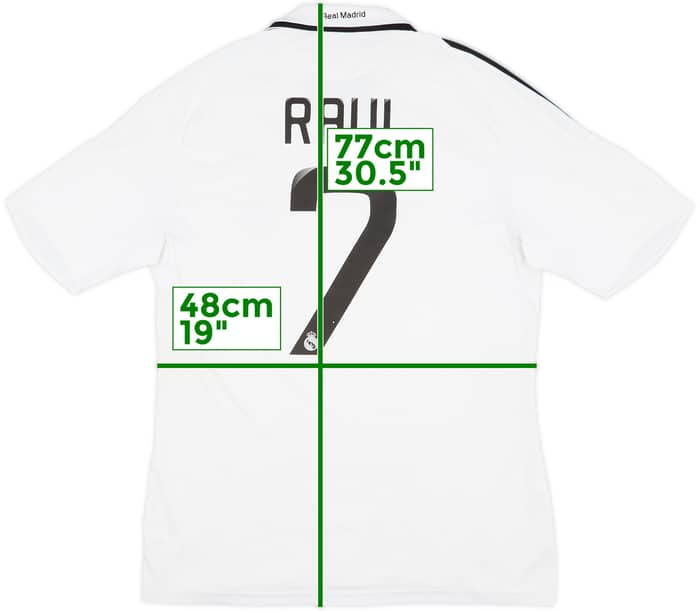2008-09 Real Madrid Home Shirt Raul #7 - 7/10 - (M)