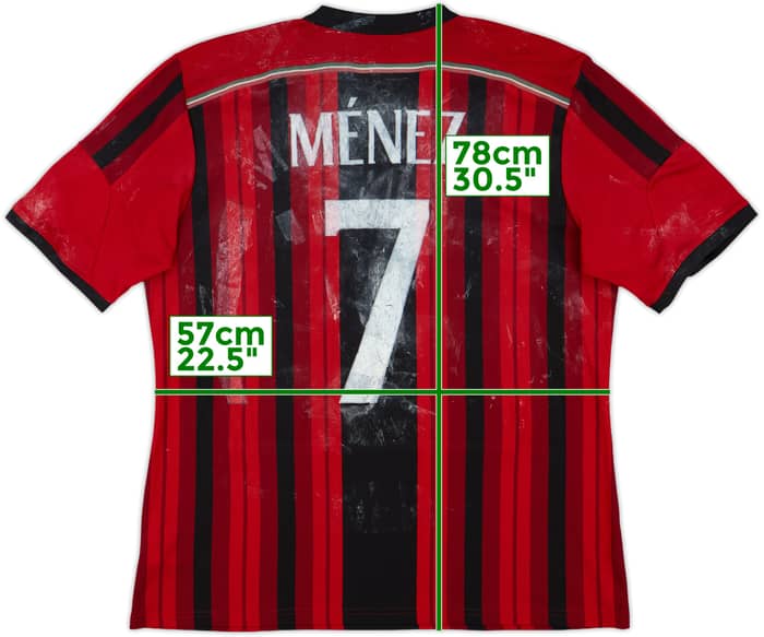 2014-15 AC Milan Home Shirt Menez #7 - 3/10 - (XL)
