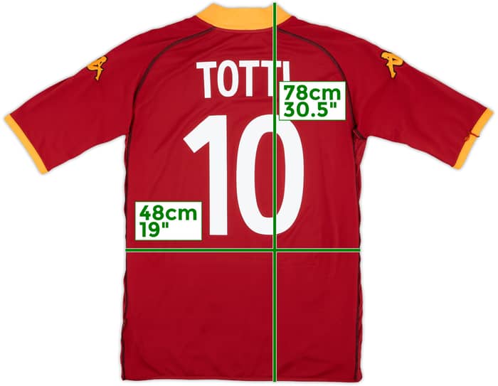 2002-03 Roma Home Shirt Totti #10 - 6/10 - (XL)