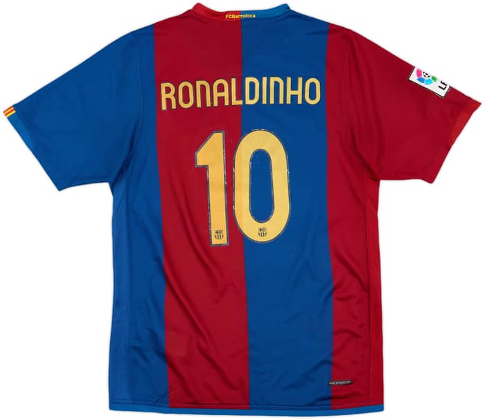 2006-07 Barcelona Home Shirt Ronaldinho #10 - 6/10 - (S)