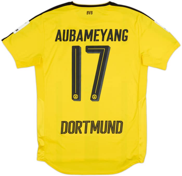 2016-17 Borussia Dortmund Home Shirt Aubameyang #17 - 8/10 - (M)
