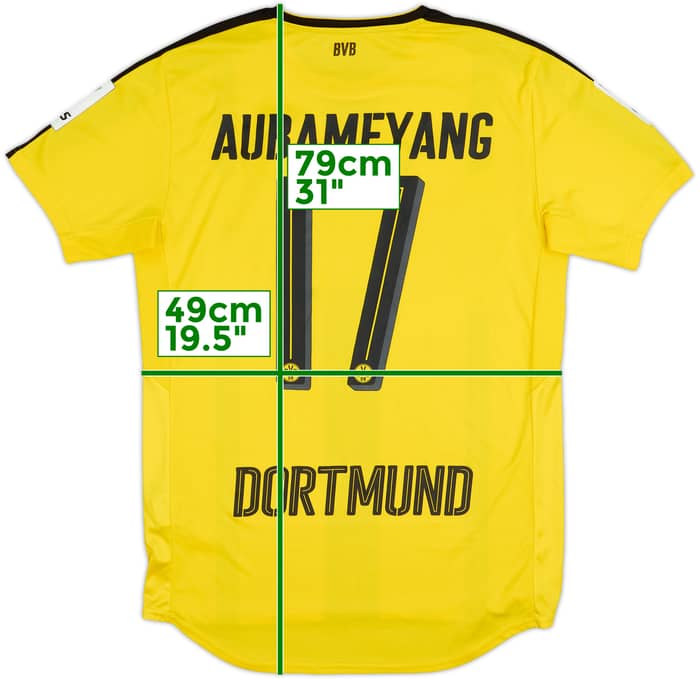 2016-17 Borussia Dortmund Home Shirt Aubameyang #17 - 8/10 - (M)