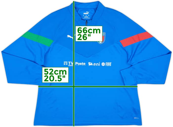 2022-23 Italy Puma 1/4 Zip Training Top - 8/10 - (XL.Boys)