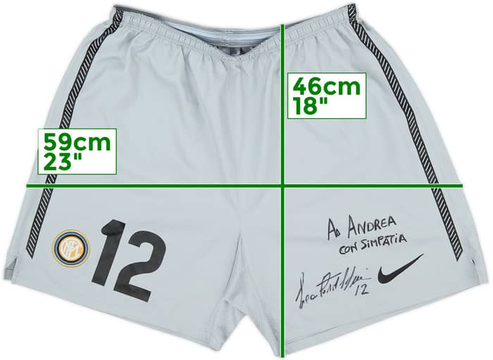 2010-11 Inter Milan Player Issue Signed GK Shorts #12 - 10/10 - (M)